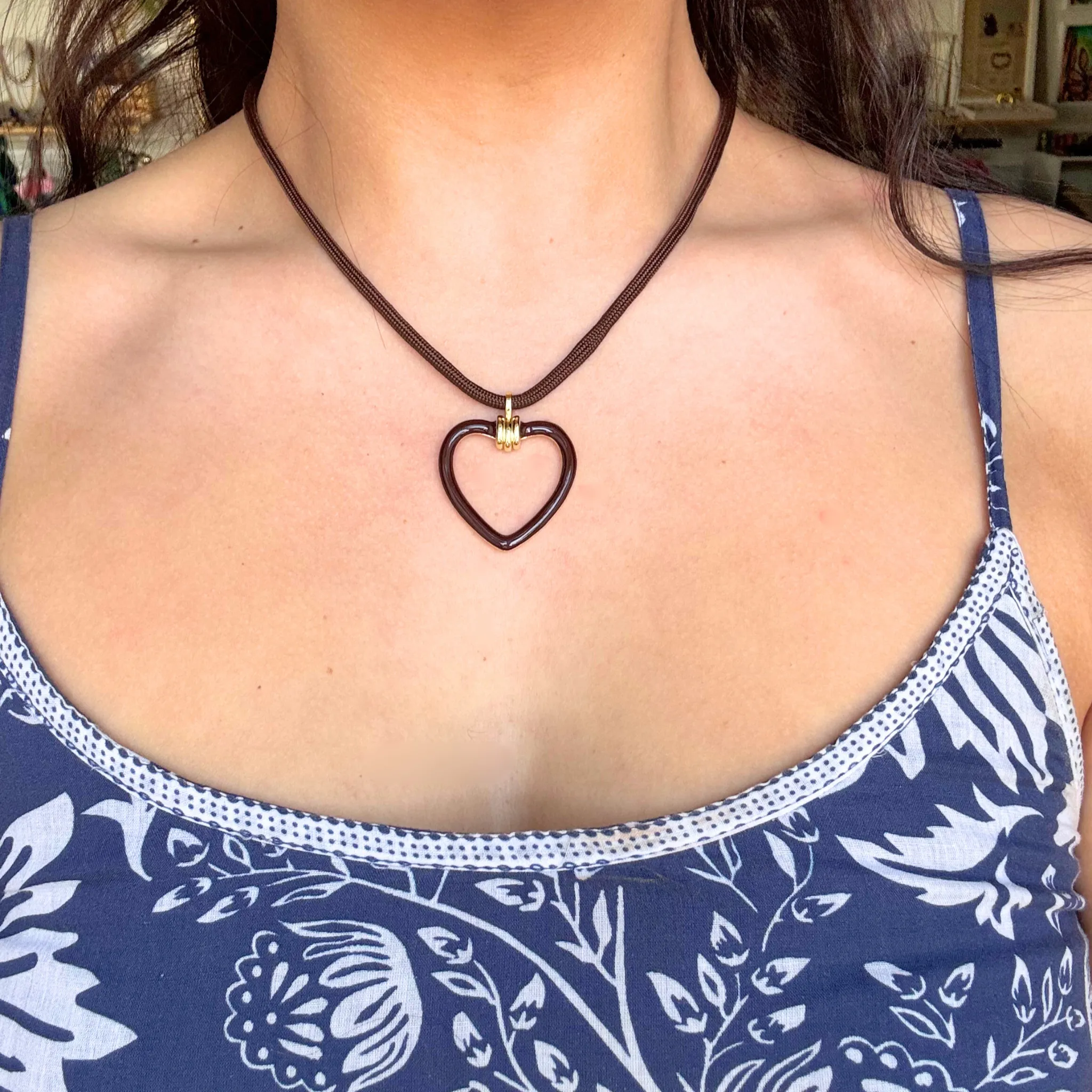 Heart on a String- Brown