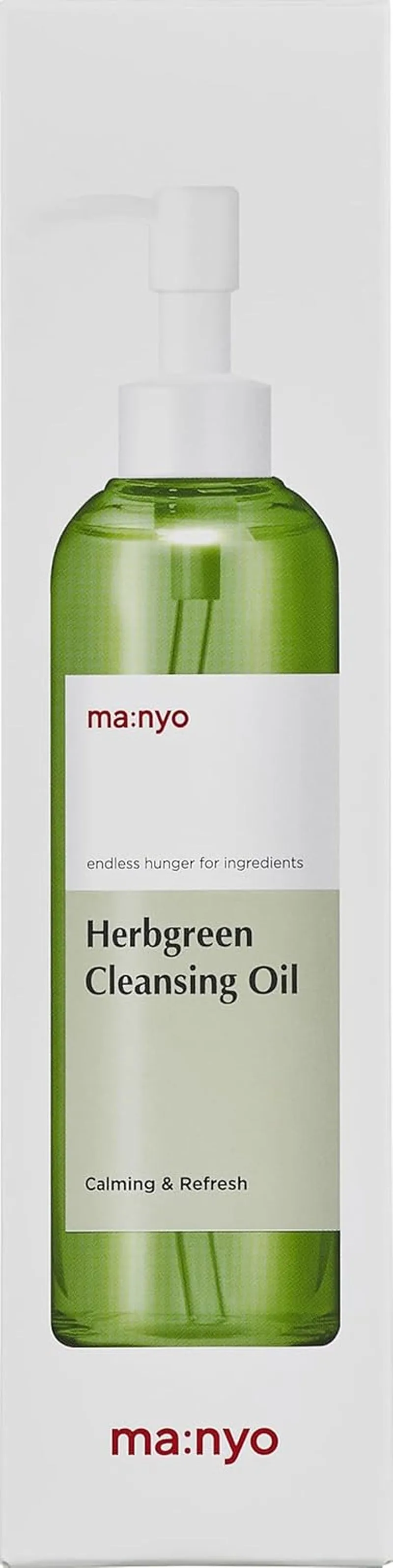 Herb Green Cleansing Oil 6.7 Fl Oz (200Ml) Korean Facial Cleanser, Daily Makeup Remover for Women, Effective Cleansing without Clogging Pores, with Artemisa, Tea Tree