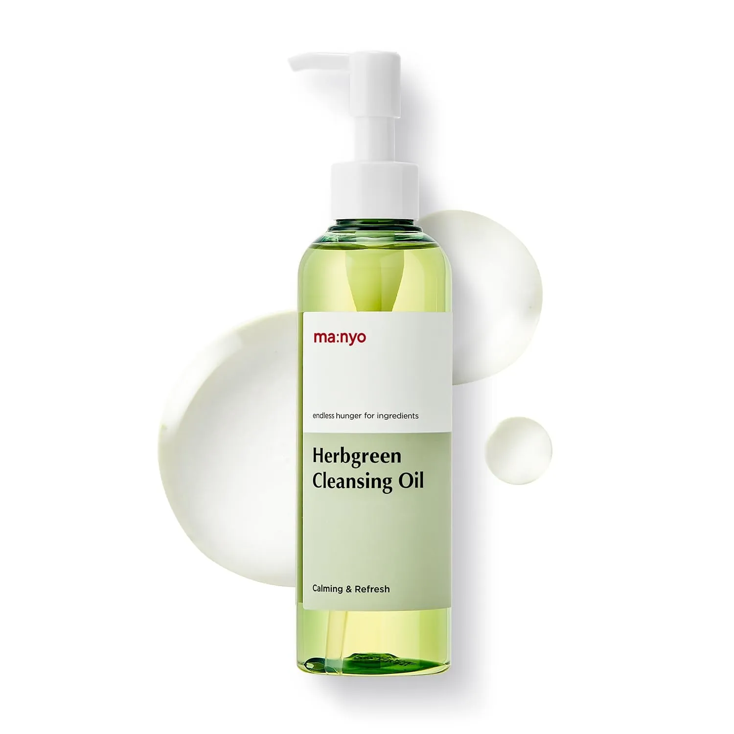 Herb Green Cleansing Oil 6.7 Fl Oz (200Ml) Korean Facial Cleanser, Daily Makeup Remover for Women, Effective Cleansing without Clogging Pores, with Artemisa, Tea Tree