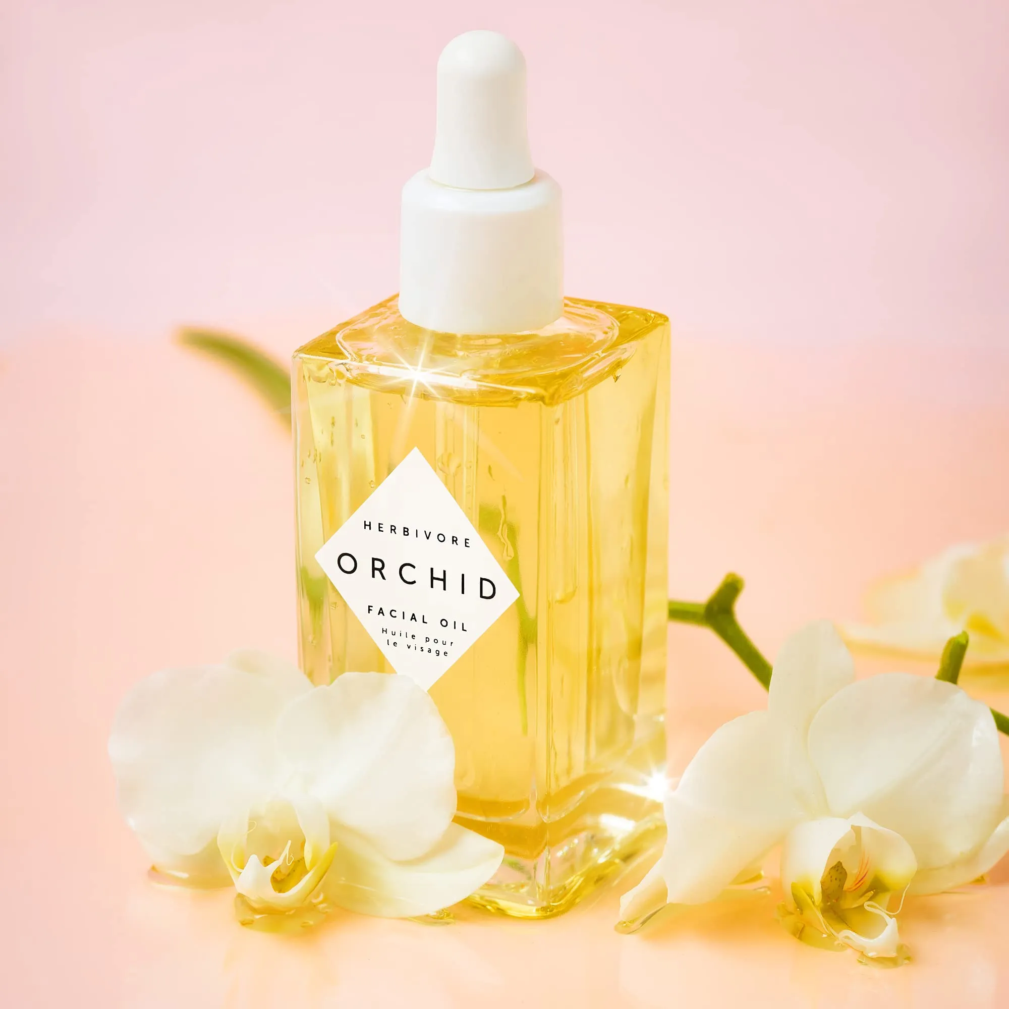 HERBIVORE Orchid Antioxidant Facial Oil – Dewy Hydration, Radiant Glow, Combination to Dry Skin, Anti Aging, Vegan, 50mL / 1.7 oz