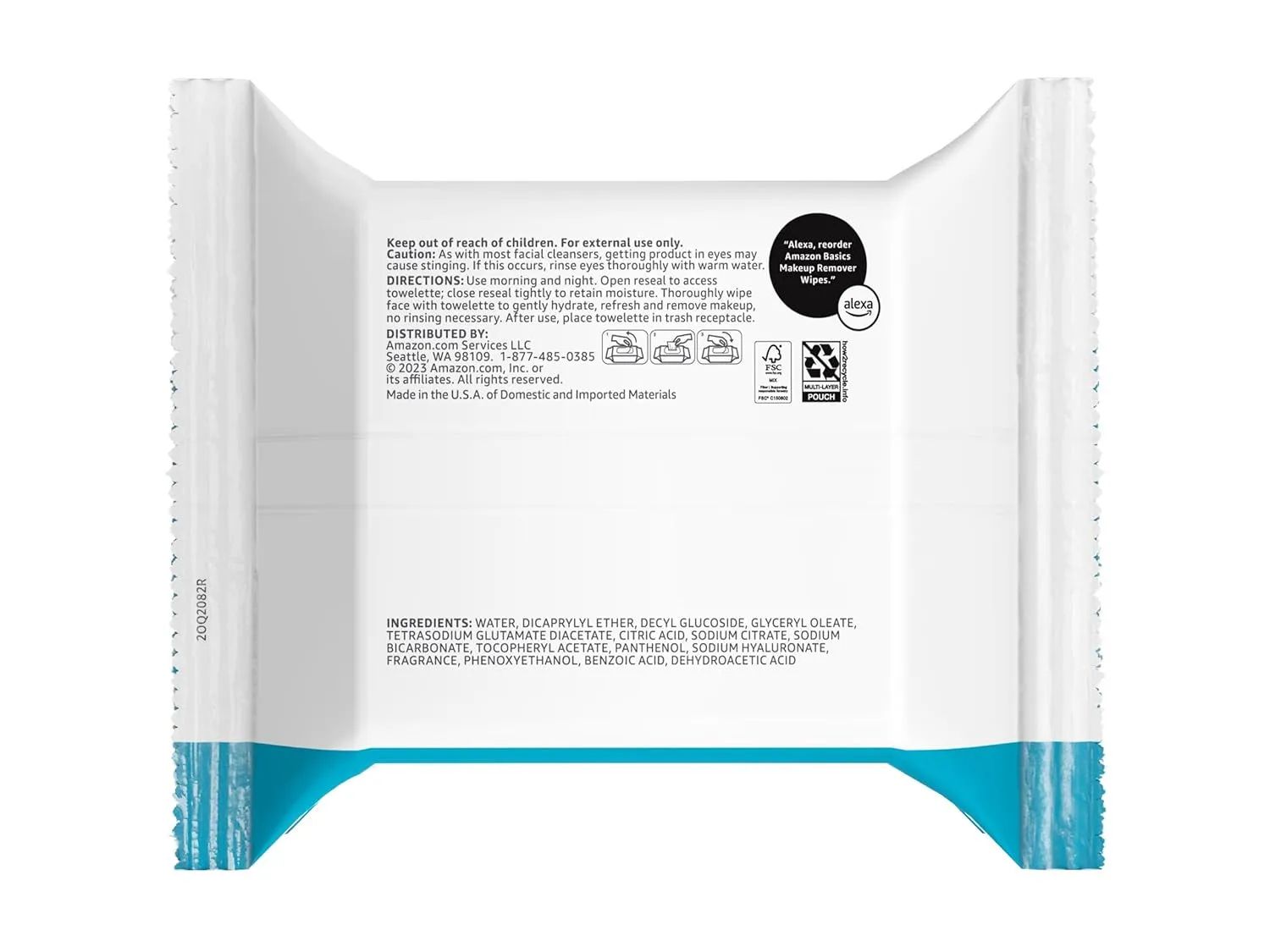Hydrating Makeup Remover Wipes, 25 Wipes