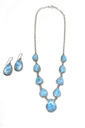 Jimmy Emerson Larimar Necklace and Earring Set