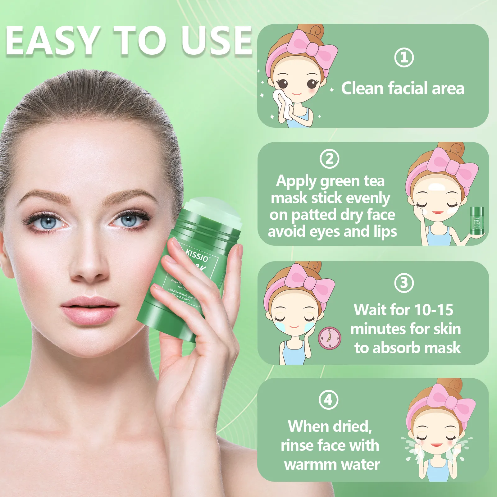 KISSIO Green Tea Mask Stick