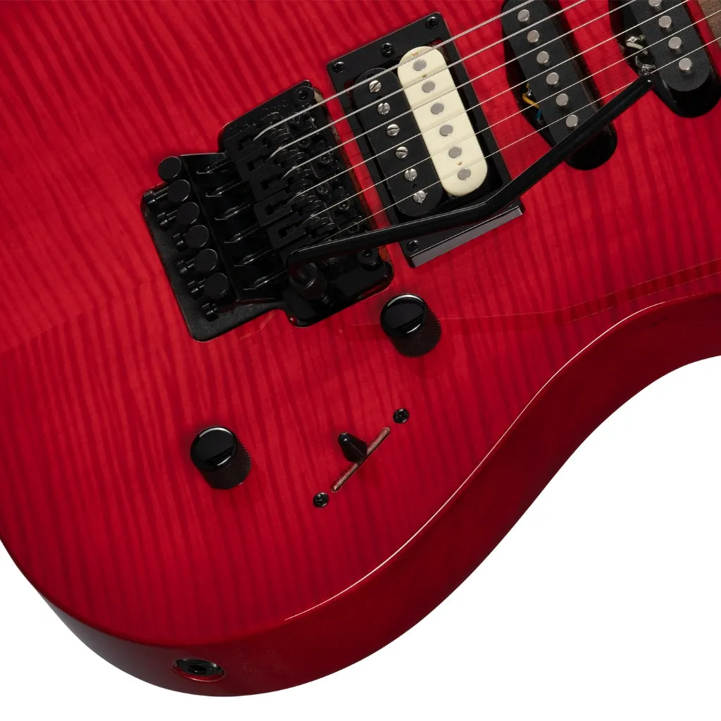 Kramer Striker Figured Floyd Rose Special Electric Guitar - Transparent Red