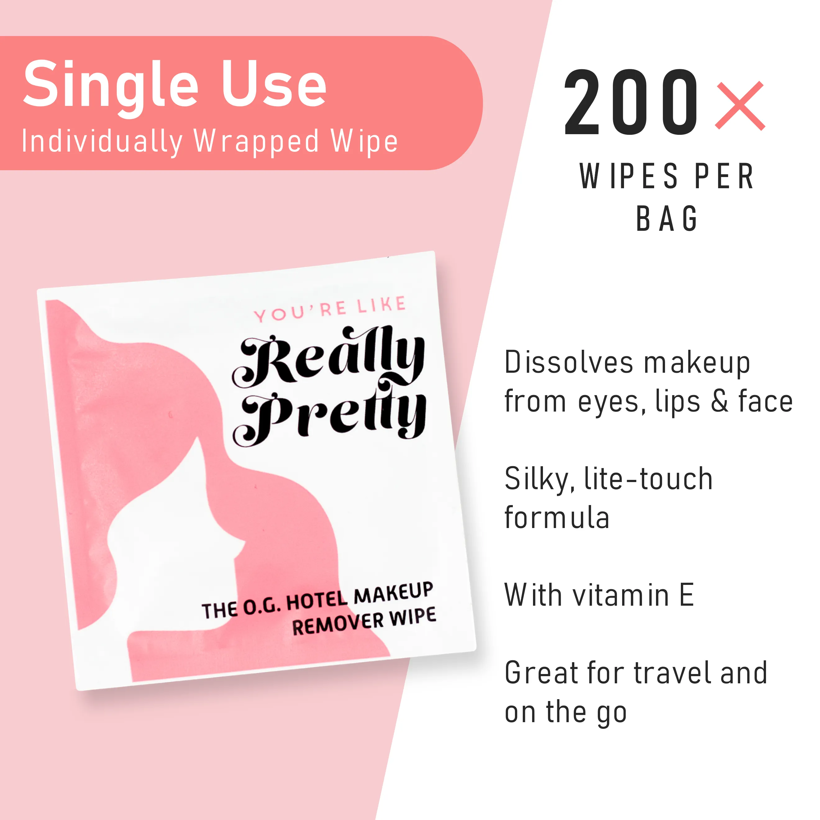 LA Fresh O.G. Makeup Remover Wipes Individual Wrapped