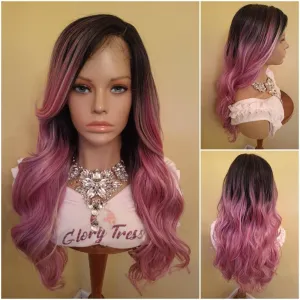 Lace Front Wig | Glory Tress | Wigs |  Ombre Wig | Ombre Pink Wig | New Arrival // PINK LEMONADE