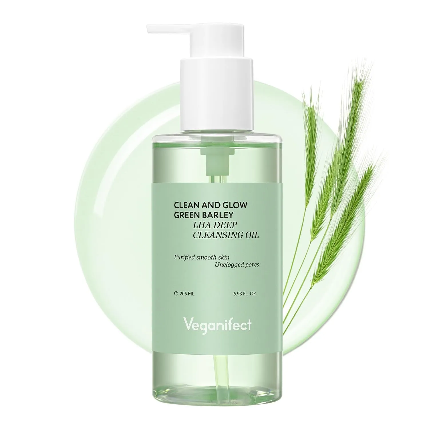LHA Deep Cleansing Oil, Makeup, Blackhead and Whitehead Remover, Korean Skin Care, Vegan, 6.93 Fl Oz