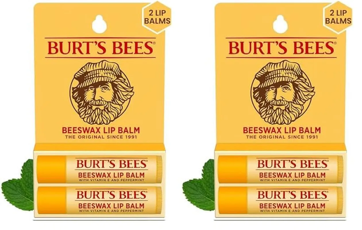 Lip Balm - Original Beeswax, Lip Moisturizer with Responsibly Sourced Beeswax, Tint-Free, Natural Origin Conditioning Treatment, 2 Tubes, 0.15 Oz.