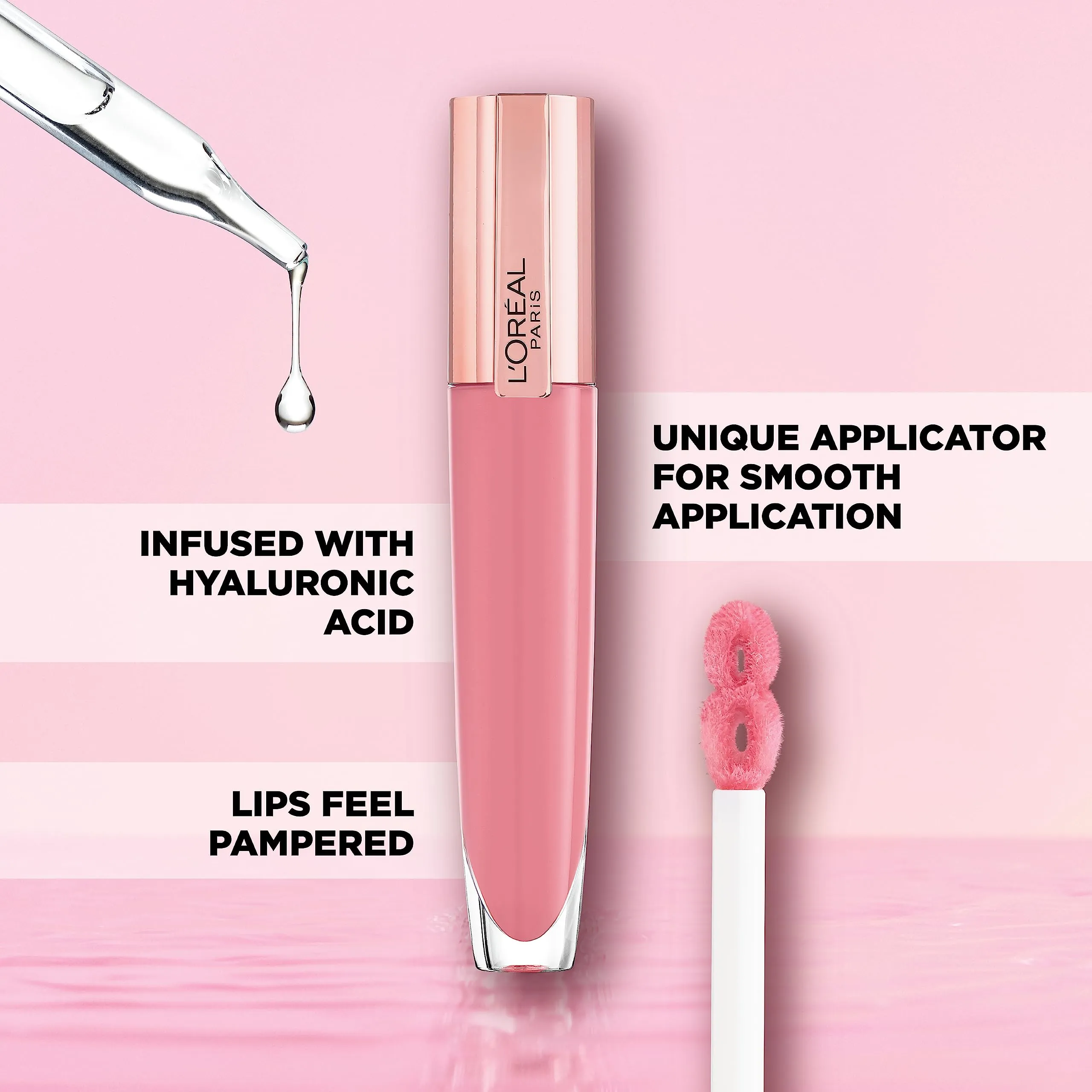 L'Oreal Paris Glow Paradise Hydrating Tinted Lip Balm-in-Gloss with Pomegranate Extract & Hyaluronic Acid, Ultra-Gentle, Non-Sticky Formula, Porcelain Petal, 0.23 fl oz