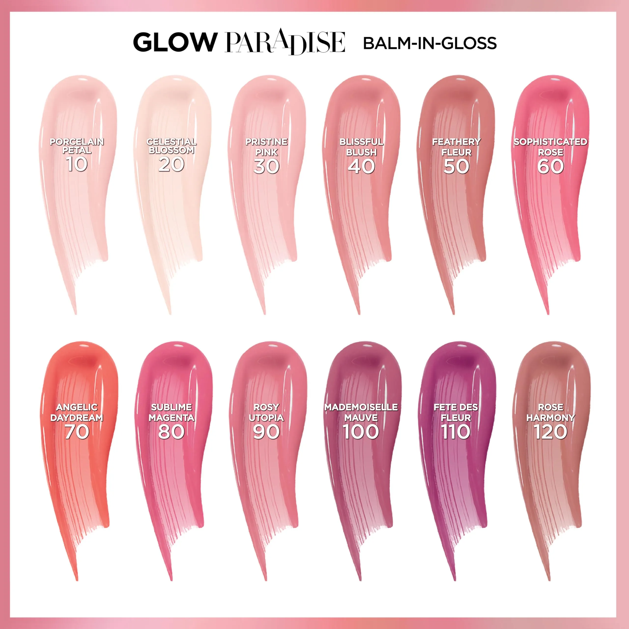 L'Oreal Paris Glow Paradise Hydrating Tinted Lip Balm-in-Gloss with Pomegranate Extract & Hyaluronic Acid, Ultra-Gentle, Non-Sticky Formula, Porcelain Petal, 0.23 fl oz