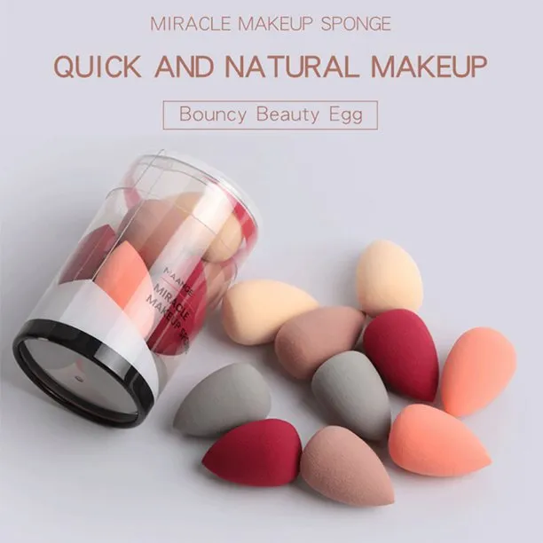 MAANGE 10 PCS COSMETIC PUFF MAKEUP SPONGE MINI BEAUTY BLENDERS