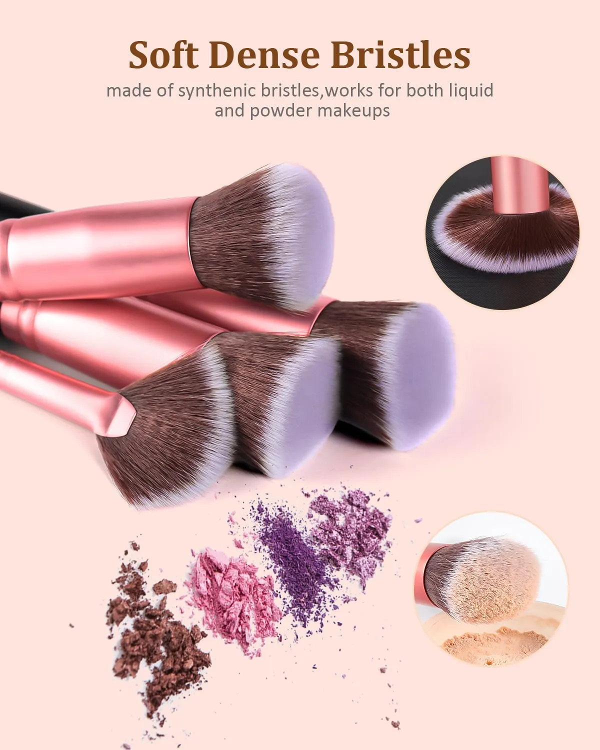 Makeup Brushes 16 Pcs Makeup Brush Set, Blending Brush for Foundation, Premium Synthetic Powder Concealers Makeup Brushes for Eyes and Face, Eye Shadows Brushes, Eyeliner Make up Brushes