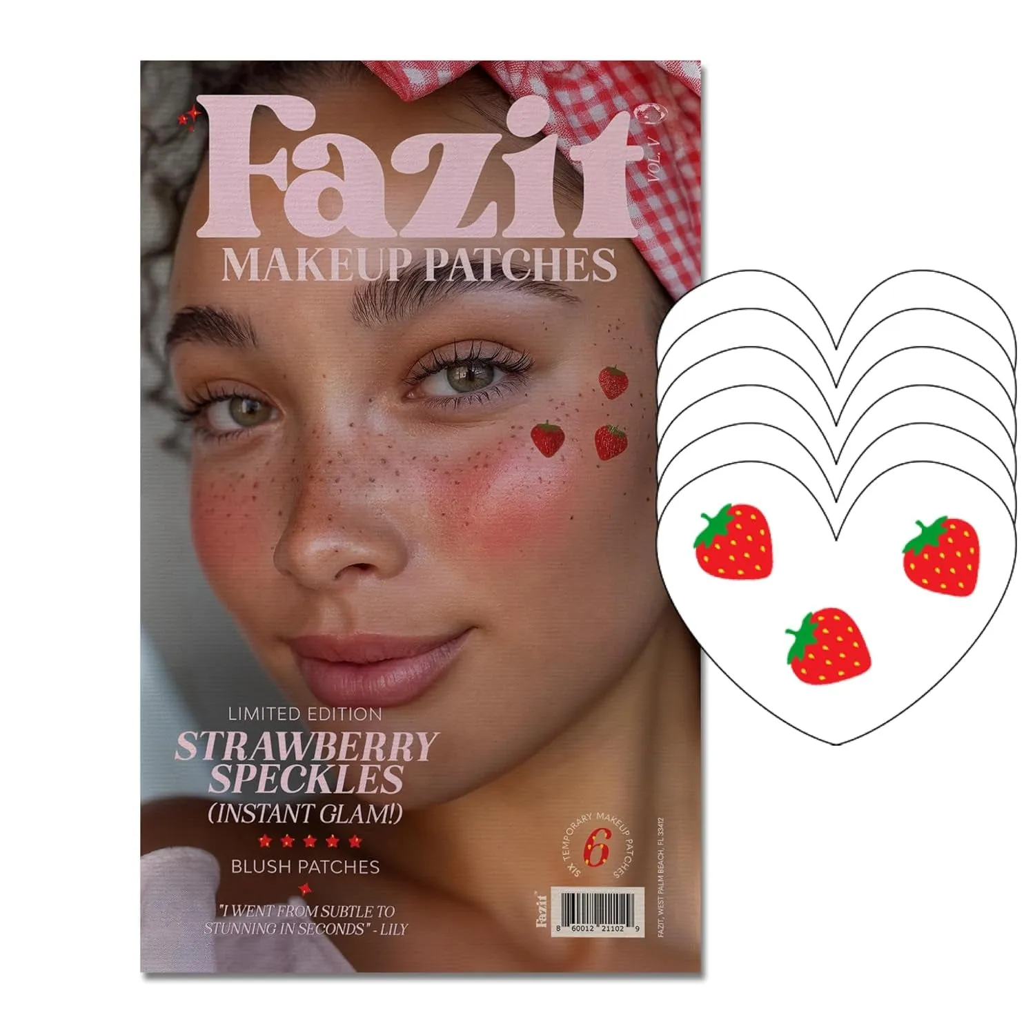 Makeup Patches - Gold - Face Glitter Makeup Speckles - Glow up Makeup Patches - Face Glitter Speckles Patches - Cute Glitter Makeup Accessories for Women - Cosmetic Glitter for Face - 6 Count