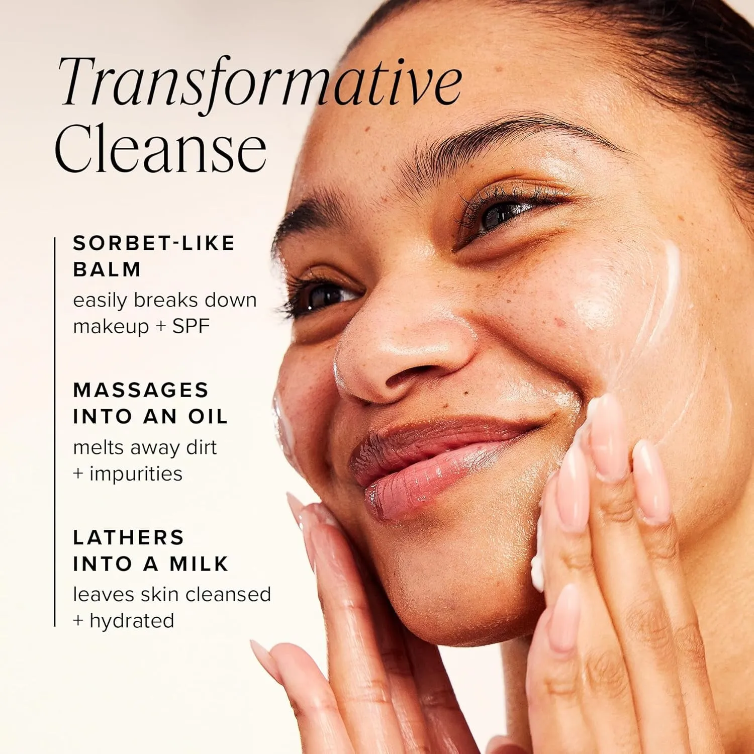 Makeup Remover Cleansing Balm - Green Clean Waterproof Makeup Remover   Oil Based Cleanser - Gentle Exfoliating Double Cleanser - Melts from Balm to Milky Lather (100Ml)