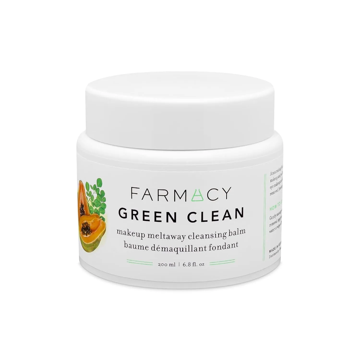Makeup Remover Cleansing Balm - Green Clean Waterproof Makeup Remover   Oil Based Cleanser - Gentle Exfoliating Double Cleanser - Melts from Balm to Milky Lather (100Ml)