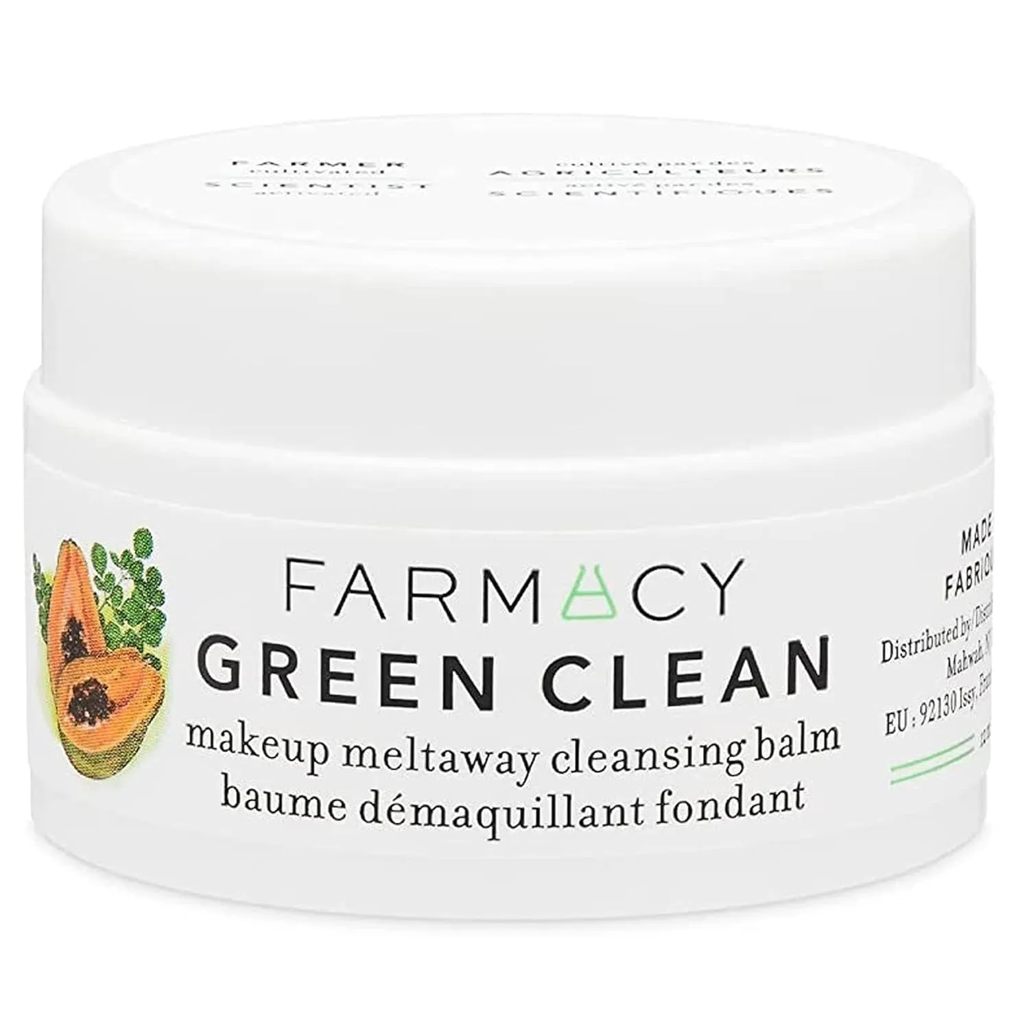 Makeup Remover Cleansing Balm - Green Clean Waterproof Makeup Remover   Oil Based Cleanser - Gentle Exfoliating Double Cleanser - Melts from Balm to Milky Lather (100Ml)