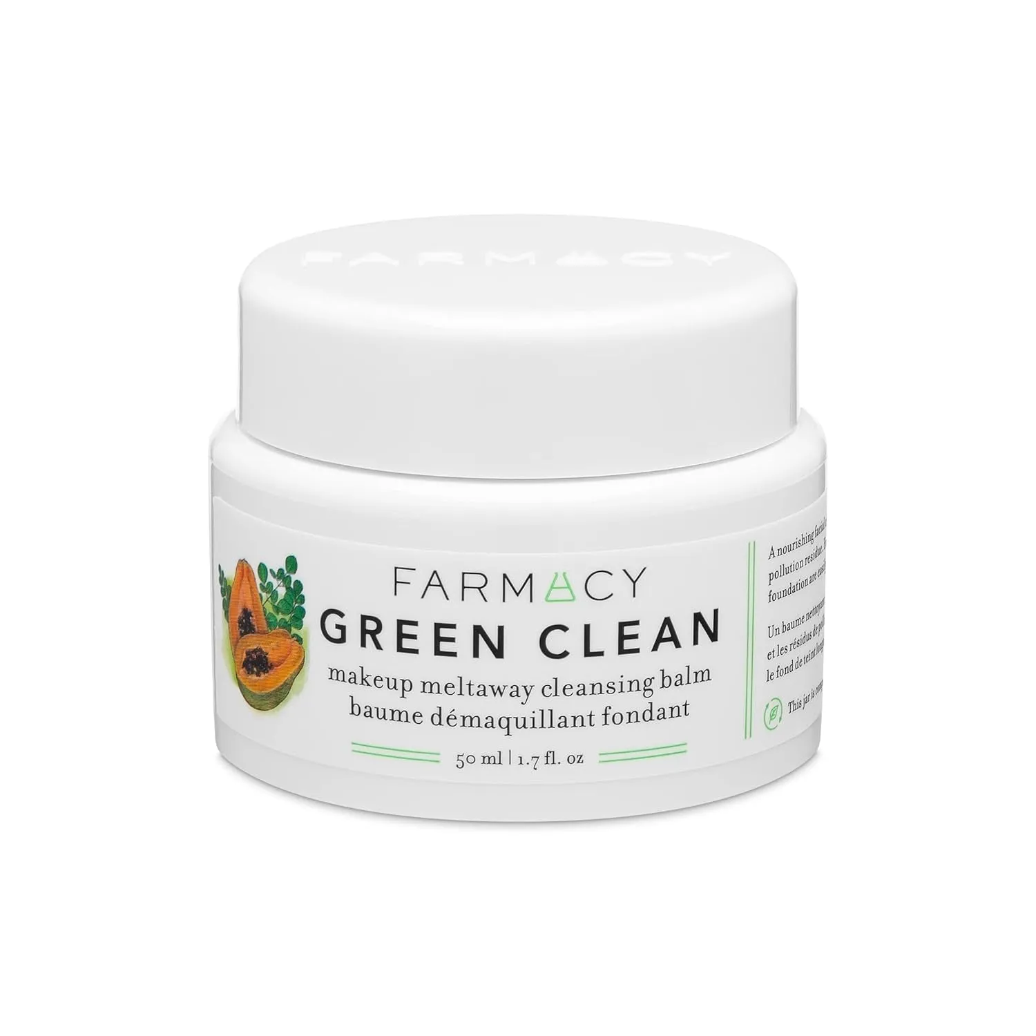 Makeup Remover Cleansing Balm - Green Clean Waterproof Makeup Remover   Oil Based Cleanser - Gentle Exfoliating Double Cleanser - Melts from Balm to Milky Lather (100Ml)