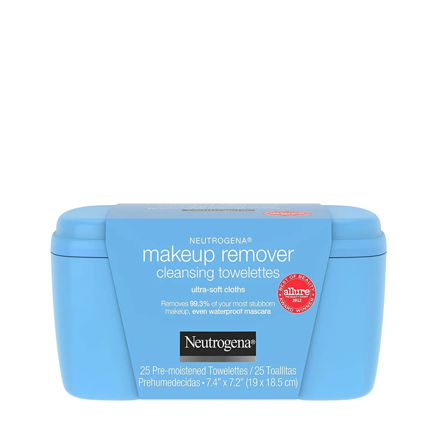 Makeup Remover Facial Cleansing Towelettes, Daily Face Wipes Remove Dirt, Oil, Sweat, Makeup & Waterproof Mascara, Gentle, Soap- & Alcohol-Free, 100% Plant-Based Cloth, 25 Ct