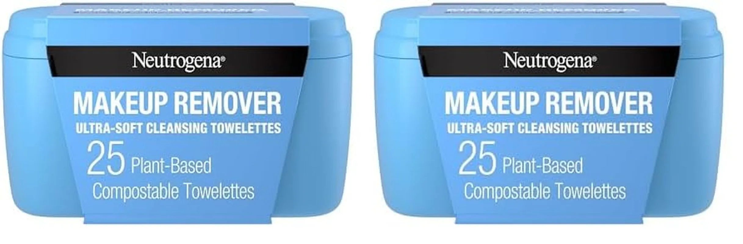 Makeup Remover Facial Cleansing Towelettes, Daily Face Wipes Remove Dirt, Oil, Sweat, Makeup & Waterproof Mascara, Gentle, Soap- & Alcohol-Free, 100% Plant-Based Cloth, 25 Ct