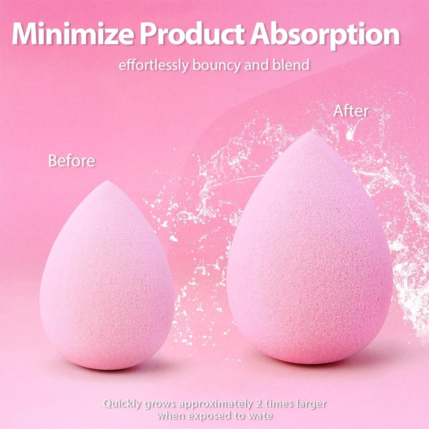 Makeup Sponge Set  Blender Sponges 7 Pcs for Liquid, Cream, and Powder, Latex Free, Multi Colored Beauty Sponges with 1 Mini Sponge, Vegan & Cruelty-Free,Ideal Gifts for Women on Valentine'S Day