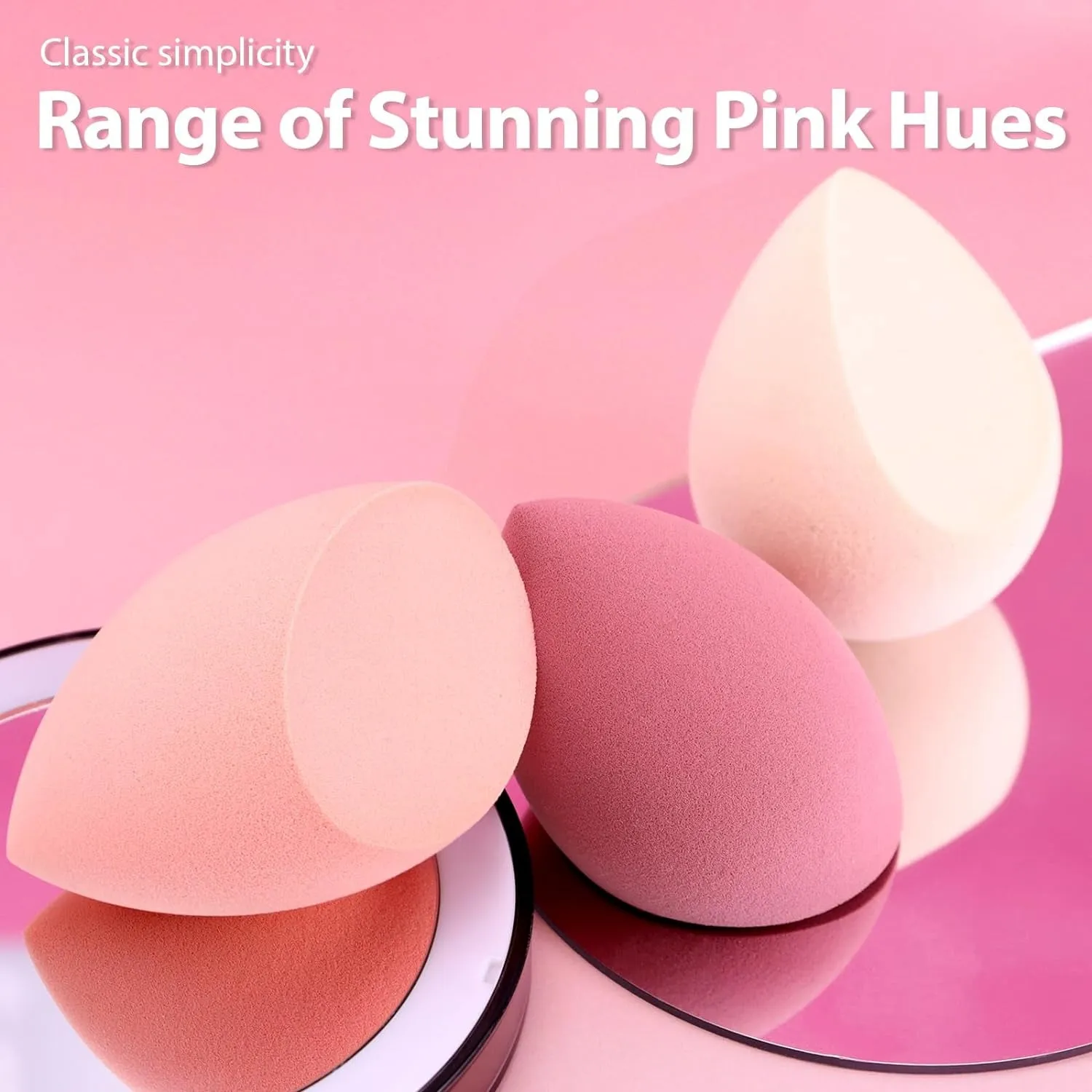 Makeup Sponge Set  Blender Sponges 7 Pcs for Liquid, Cream, and Powder, Latex Free, Multi Colored Beauty Sponges with 1 Mini Sponge, Vegan & Cruelty-Free,Ideal Gifts for Women on Valentine'S Day
