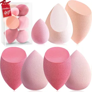 Makeup Sponge Set  Blender Sponges 7 Pcs for Liquid, Cream, and Powder, Latex Free, Multi Colored Beauty Sponges with 1 Mini Sponge, Vegan & Cruelty-Free,Ideal Gifts for Women on Valentine'S Day