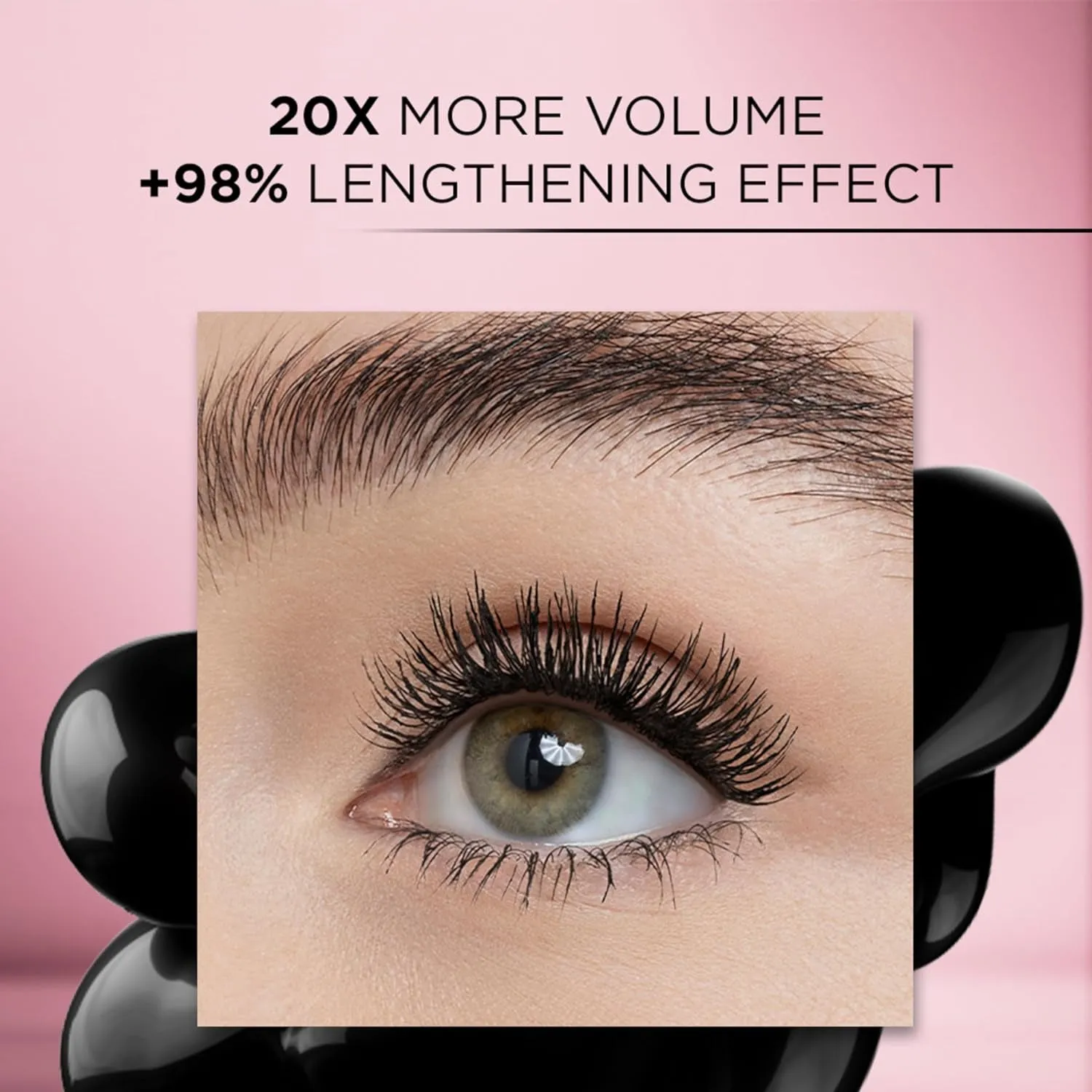 Makeup Voluminous Lash Paradise Mascara, Voluptuous Volume, Intense Length, Feathery Soft Full Lashes, No Flaking, No Smudging, No Clumping, Blackest Black, 0.25 Fl Oz (Pack of 1)
