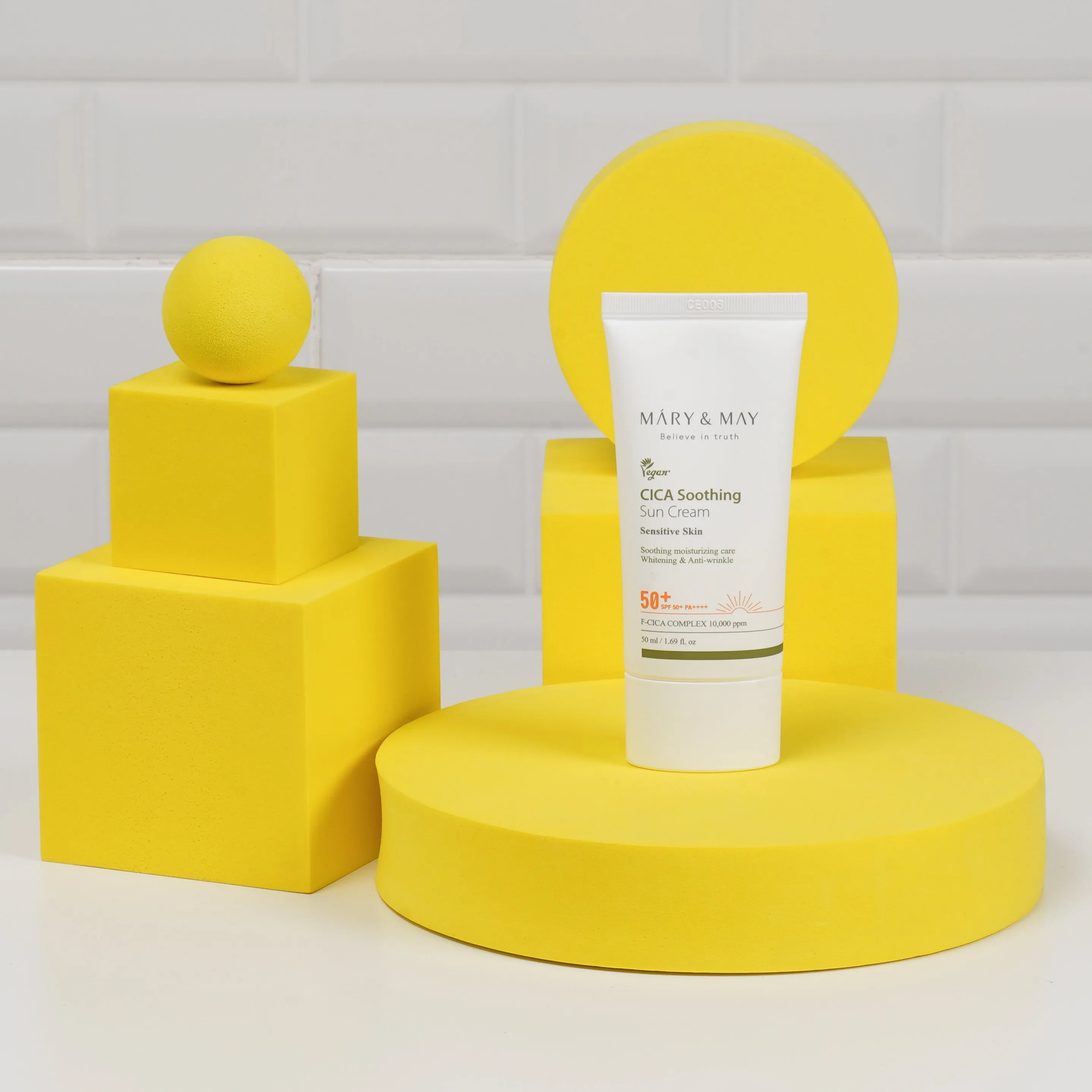MARY&MAY : CICA SOOTHING SUN CREAM SPF50  PA    
