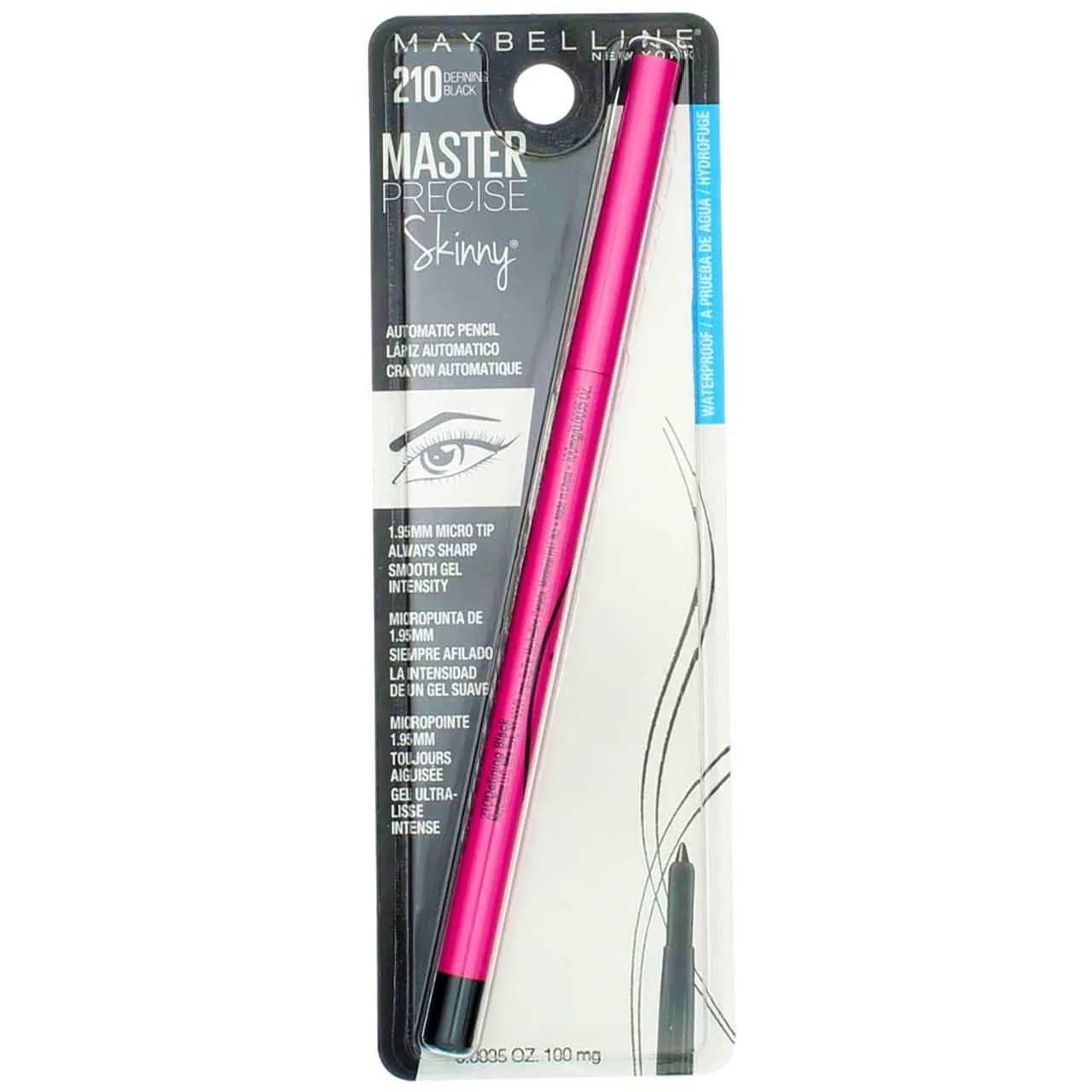 Master Precise Skinny Gel Eyeliner Pencil, Defining Black, 1 Count