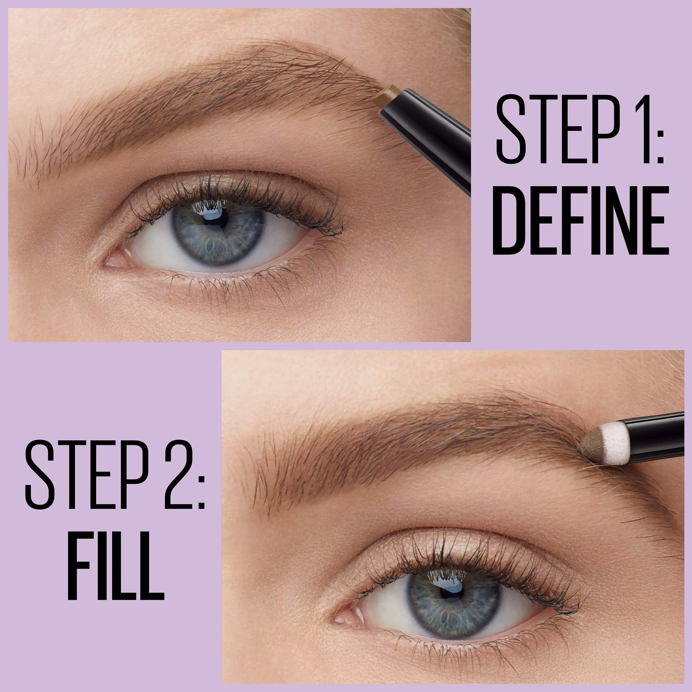 Maybelline Express Brow 2-In-1 Pencil and Powder Eyebrow Makeup, Black Brown, 1 Count