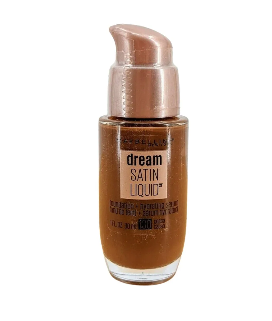 Maybelline New York Dream Satin Liquid Foundation   Hydrating Serum, Cocoa 130
