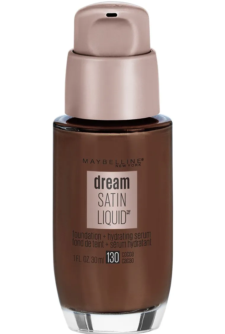 Maybelline New York Dream Satin Liquid Foundation   Hydrating Serum, Cocoa 130