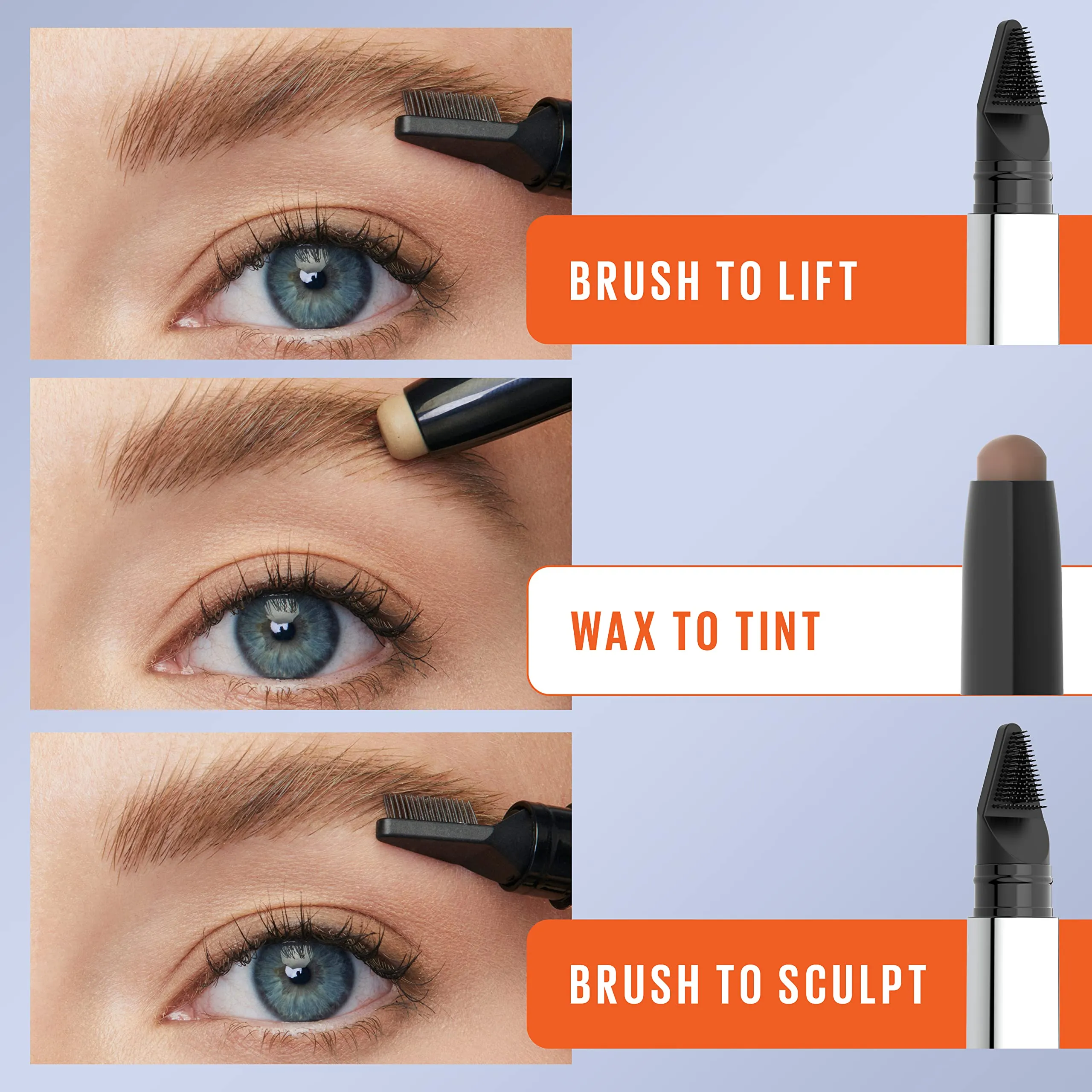 Maybelline TattooStudio Brow Lift Stick Makeup with Tinted Wax Conditioning Complex, Blonde, 1 Count