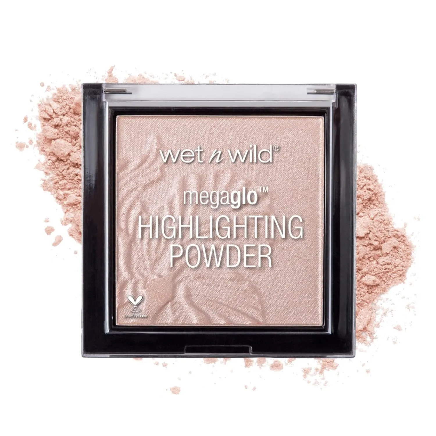 Megaglo Highlighting Powder, Highlighter Makeup, Shimmer Glow, Pink Rose Gold Blossom Glow