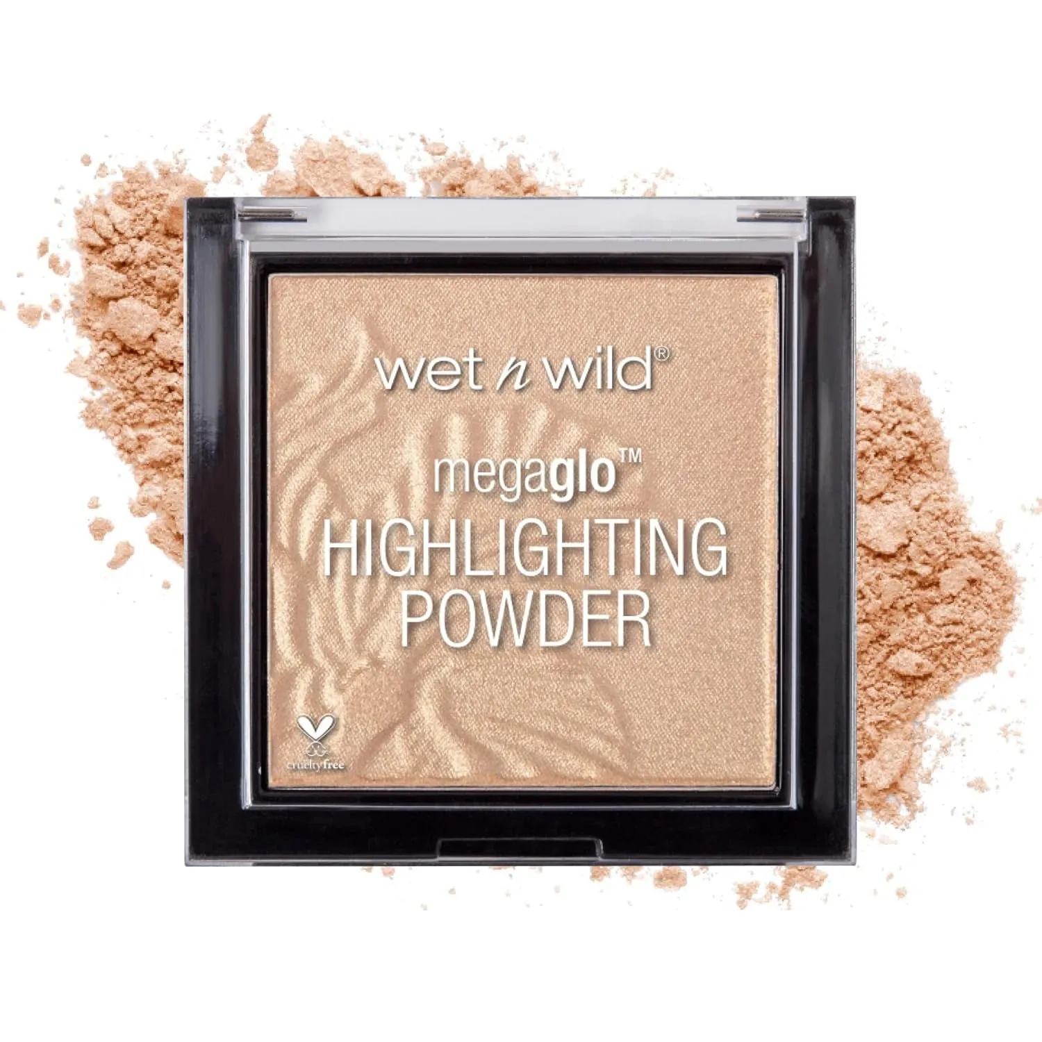 Megaglo Highlighting Powder, Highlighter Makeup, Shimmer Glow, Pink Rose Gold Blossom Glow