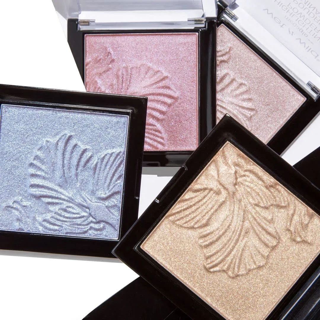 Megaglo Highlighting Powder, Highlighter Makeup, Shimmer Glow, Pink Rose Gold Blossom Glow