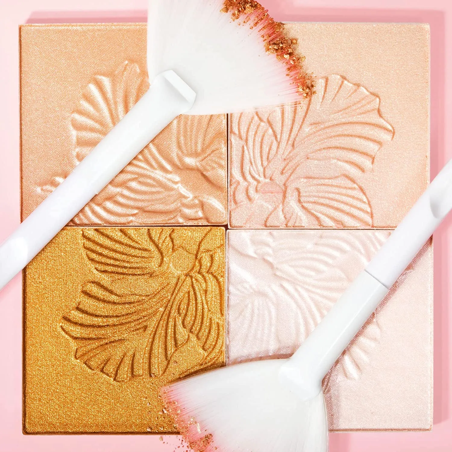 Megaglo Highlighting Powder, Highlighter Makeup, Shimmer Glow, Pink Rose Gold Blossom Glow