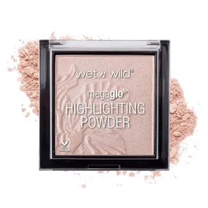 Megaglo Highlighting Powder, Highlighter Makeup, Shimmer Glow, Pink Rose Gold Blossom Glow