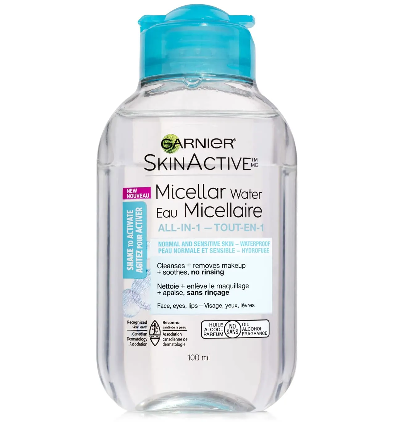 Micellar Water for Waterproof Makeup, Hydrating Facial Cleanser & Makeup Remover, Suitable for Sensitive Skin, Vegan, Cruelty Free, 13.5 Fl Oz (400Ml), 1 Count