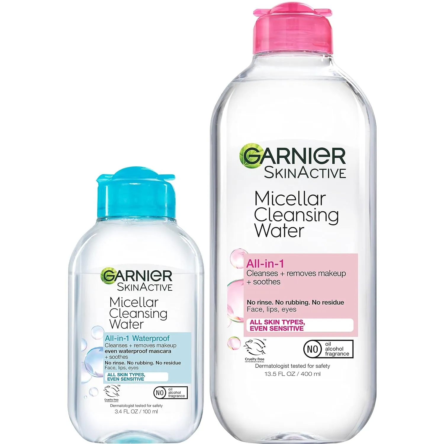 Micellar Water, Hydrating Facial Cleanser & Makeup Remover, Suitable for Sensitive Skin, Vegan, Cruelty Free, 13.5 Fl Oz (400Ml), 2 Count