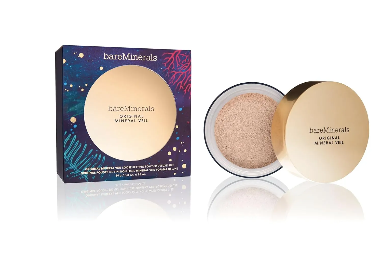 Mineral Veil Translucent Setting Powder, Weightless Blurring, Baking   Finishing Powder Makeup, Extends Makeup Wear, Talc Free, Vegan