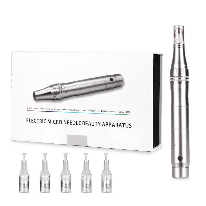Mircroneedling Pen Dermapen with Microneedling Cartridges for Acne Scars Stretch Marks