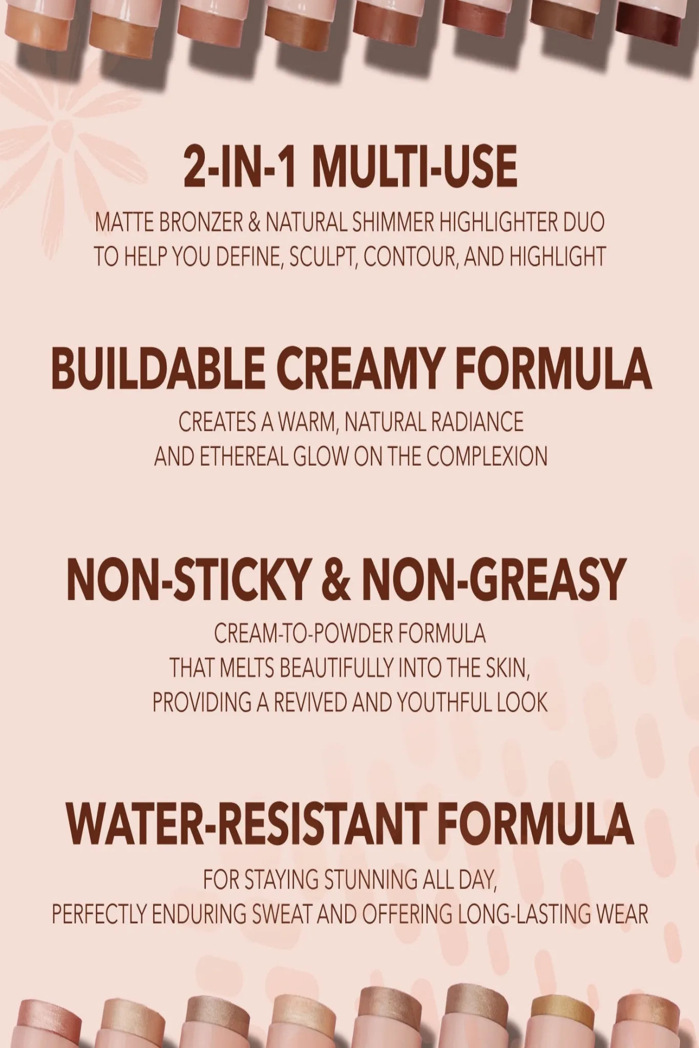 MOIRA Sculpt & Glo Duo Stick, VARIOUS