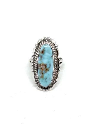 Navajo Dry Creek White Turquoise Ring (Size 8 ½)