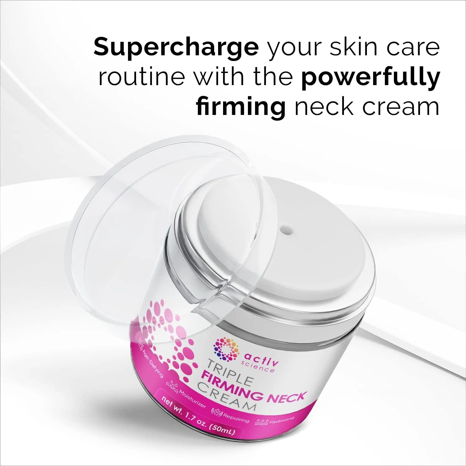 Neck Firming Cream - Natural Anti-Aging Facial Moisturizer with Retinol Collagen & Hyaluronic Acid - Day & Night Anti-Wrinkle Cream - Firming, Hydrating Face Cream