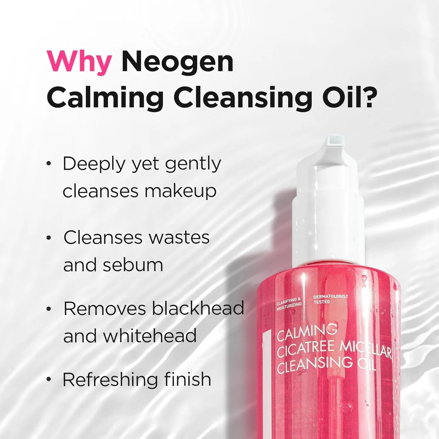 NEOGEN Calming Cleansing Oil Cica Tree Micellar 10.14Fl.Oz(300Ml) - Cleansing Oil for Sensitive Skin/Korean Skin Care/K-Beauty