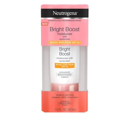 Neutrogena Bright Boost Face Moisturizer, SPF 30 Sunscreen, 1 Fl Oz
