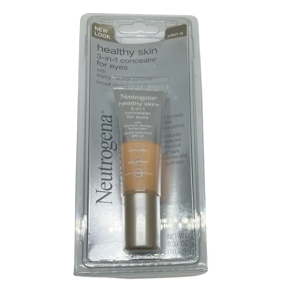 Neutrogena Healthy Skin 3-In-1 Concealer For Eyes Broad Spectrum Spf 20, Light 10