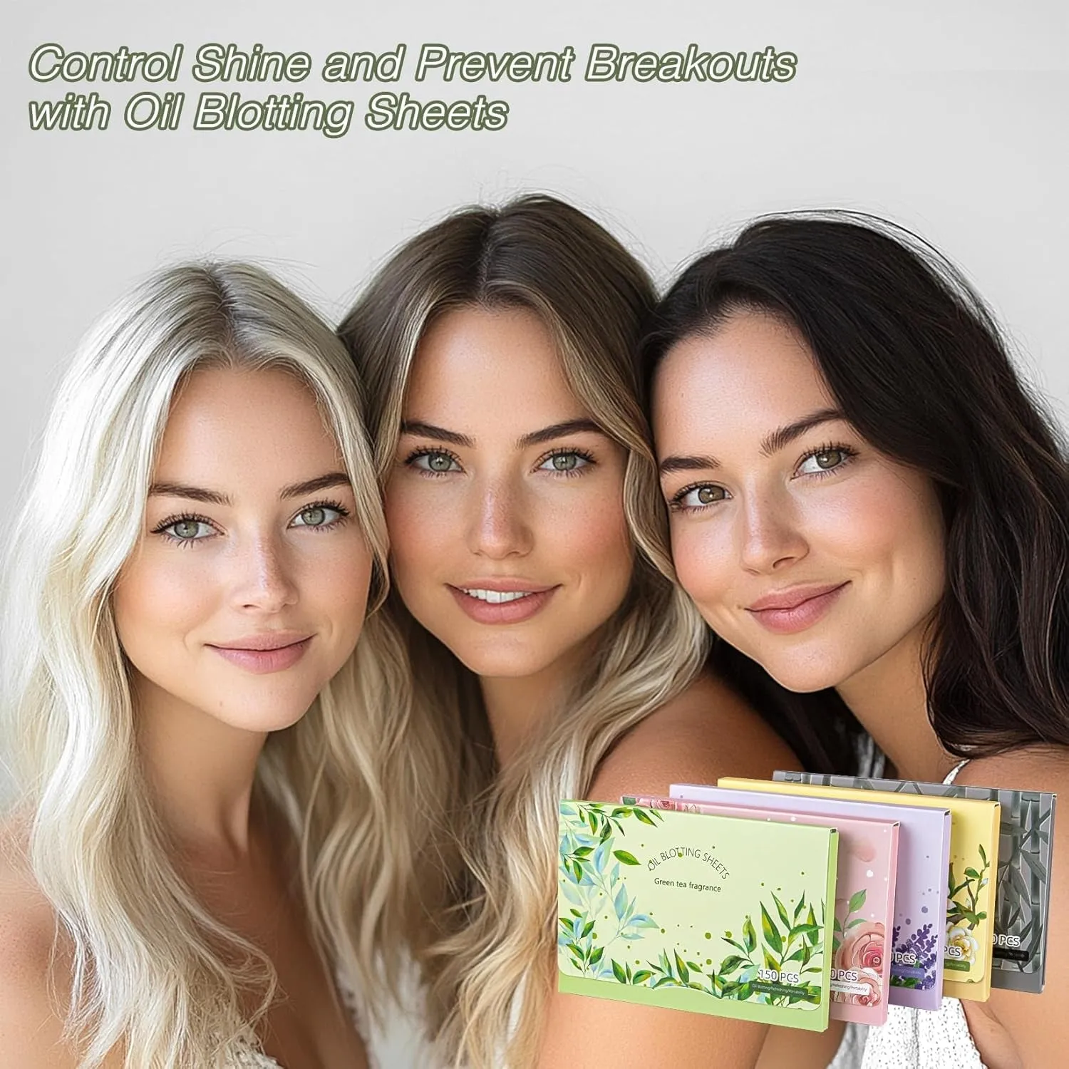 Oil Blotting Sheets for Face -  5 Scents,750 Counts Oil Absorbing Sheets Blotting Paper for Oily Control Skin Paper,Must Have Face Oil Sheets Premium Bamboo Charcoal Blotter Paper for Women