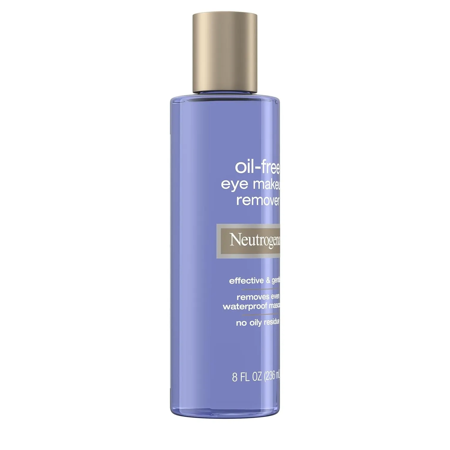 Oil-Free Eye Makeup Remover & Cleanser, Gentle & Non-Greasy Makeup Remover for Waterproof Mascara, 8 Fl. Oz, 2 Pack